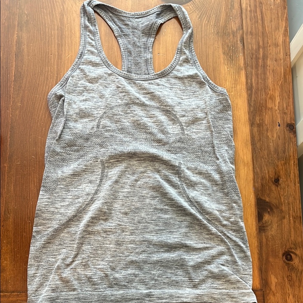 lululemon athletica Light Gray Racerback Tank Top